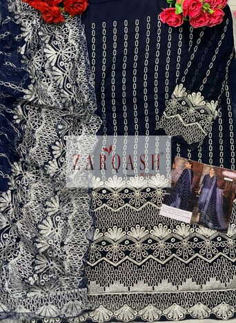 ZARQASH ADANS LIBAS VOL 2 FOUX GEORGETTE PAKISTANI SUITS WHOLESALE