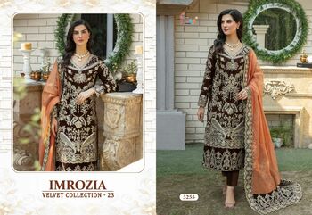 SHREE FABS IMROZIA VELVET COLLECTION 23 PAKISTANI SUITS CATALOGUE