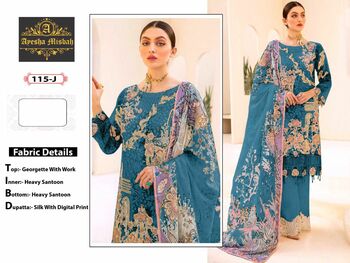 AYESHA MISBAH D.NO 115 PAKISTANI GEORGETTE SALWAR KAMEEZ CATALOGUE