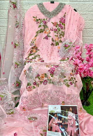 RAMSHA PRESENT R 515 GEORGETTE EMBROIDERY PAKISTANI SUITS