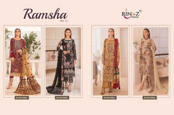 RINAZ FASHION RAMSHA VOL 12 PAKISTANI SUITS LATEST CATALOGUE 2021