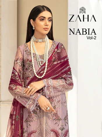 ZAHA NABIA VOL 2 GEORGETTE EMBROIDERY PAKISTANI SUITS