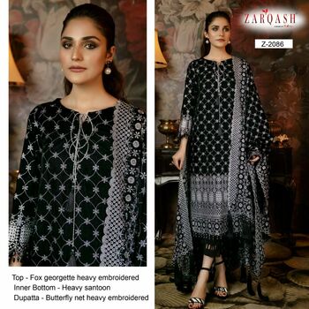 ZARQASH ADANS LIBAS VOL 2 FOUX GEORGETTE PAKISTANI SUITS WHOLESALE