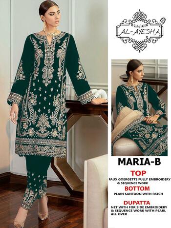 AL AYESHA MARIA B FOUX GEORGETTE PAKISTANI SUITS