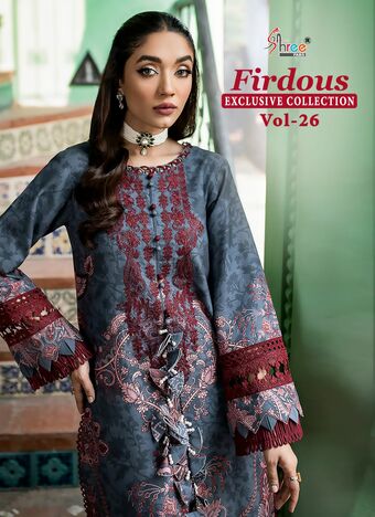 SHREE FABS FIRDOUS EXCLUSIVE COLLECTION VOL 26 2569 TO 2566 SERIES PAKISTANI SUITS