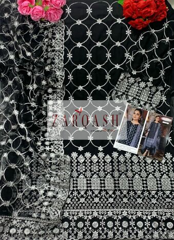 ZARQASH ADANS LIBAS VOL 2 FOUX GEORGETTE PAKISTANI SUITS WHOLESALE