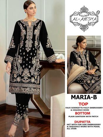 AL AYESHA MARIA B FOUX GEORGETTE PAKISTANI SUITS