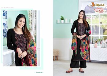 JAIMALA NIGAAR BLACK BEAUTY EDITION 2 RAYON SLUB SUITS BY ALOK SUITS