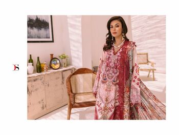 DEEPSY FIRDOUS BLISS LAWN 23 3341-3348 PAKISTANI SUITS DISTRIBUTOR SURAT AT BEST PRICE