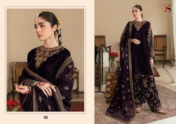 DEEPSY SUITS MARIA B 101 SERIES VELVET EMBROIDERY SALWAR SUITS SUPPLIER 