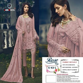 SHANAYA FASHION ROSE S 43 EDITION 3 FOUX GEORGETTE PAKISTANI SUITS