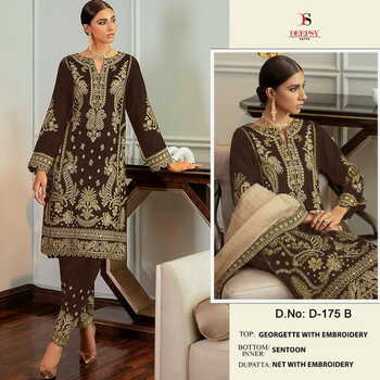 DEEPSY SUITS 175 SERIES GEORGETTE EMBROIDERY SUITS NEW CATALOGUE