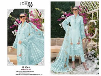 JOHRA TEX JT 106 LAWAN COTTON EMBROIDERY PAKISTANI SUITS