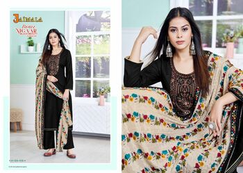 JAIMALA NIGAAR BLACK BEAUTY EDITION 2 RAYON SLUB SUITS BY ALOK SUITS