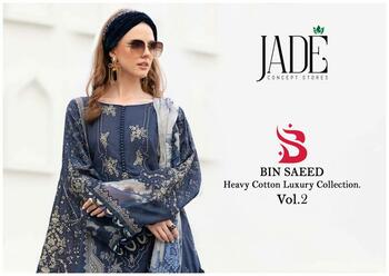 JADE BIN SAEED VOL 2 LAWN COTTON KARACHI SUITS SUPPLIER SURAT