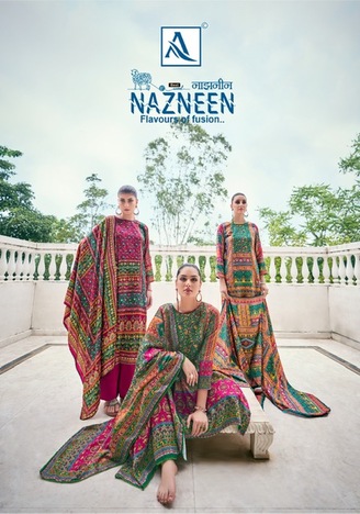 ALOK SUITS NAZNEEN PASHMINA WINTER SUITS SUPPLIER SURAT