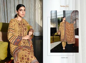 MUMTAZ ARTS KASHNI TWIL PASHMINA PRINT EMBROIDERY SUITS WINTER COLLECTION