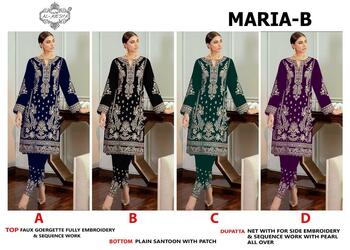 AL AYESHA MARIA B FOUX GEORGETTE PAKISTANI SUITS