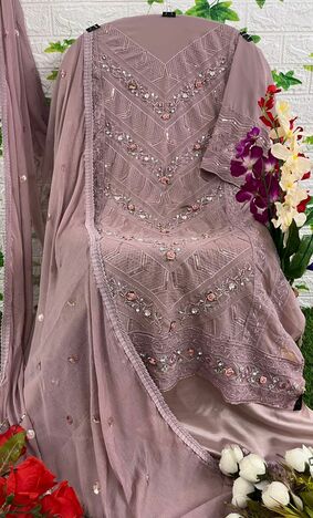 SERENE S 143 FOUX GEORGETTE EMBROIDERY SUITS NEW CATALOGUE