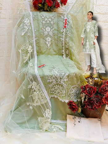 FEPIC ROSEMEEN D 5412 ORGANZA EMBROIDERY SALWAR SUITS CATALOGUE