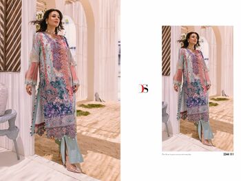 DEEPSY FIRDOUS BLISS LAWN 23 3341-3348 PAKISTANI SUITS DISTRIBUTOR SURAT AT BEST PRICE