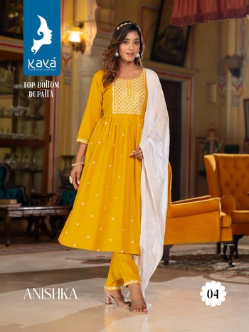 KAYA ANISHKA NYRA CUT KURTIS LATEST CATALOGUE