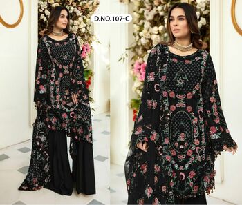 KALEESHA FASHION 107 SERIES EMBROIDERY PAKISTANI SALWAR SUITS