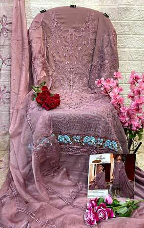 RAMSHA PRESENT R 577 GEORGETTE EMBROIDERY PAKISTANI SUITS