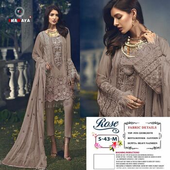 SHANAYA FASHION ROSE S 43 EDITION 3 FOUX GEORGETTE PAKISTANI SUITS