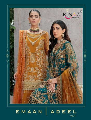 RINAZ FASHION EMAAN ADEEL VOL 4 FOUX GEORGETTE PAKISTANI SUITS CATALOGUE