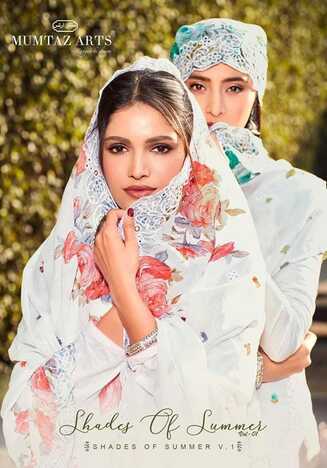 MUMTAZ ARTS SHADES OF SUMMER VOL 1 LAWN DIGITAL PRINT SUITS WHOLESALER SURAT