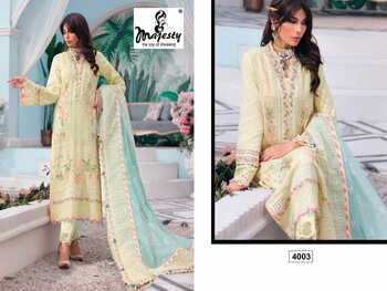 MAJESTY CHEVERON LAWN VOL 2 COTTON PAKISTANI SUITS CATALOGUE