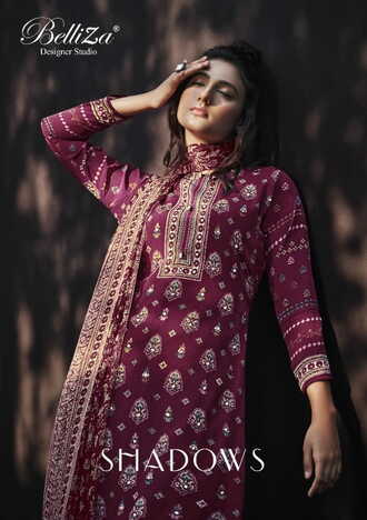 BELLIZA SHADOWS PURE CREP DIGITAL PRINTED SUITS NEW COLLECTION 2023