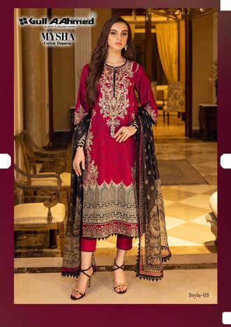 GULL AAHMED MYSHA PURE LAWN KARACHI SUITS CATALOGUE