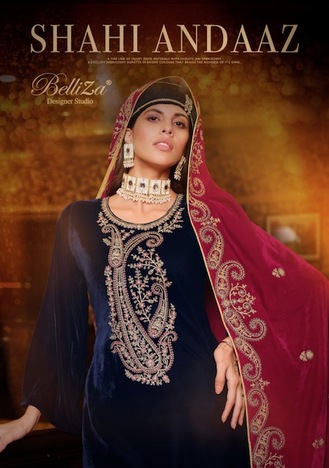 BELLIZA SHAHI ANDAAZ VELVET SUITS CATALOGUE