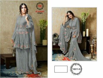 AL KARAM 16011 GEORGETTE PAKISTANI SUITS NEW CATALOGUE