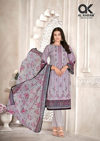 AL KARAM BIN UBAID COTTON KARACHI EMBROIDERED SUITS AT BEST PRICE