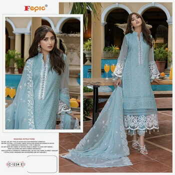 FEPIC ROSEMEEN C 1234 GEORGETTE PAKISTANI SUITS CATALOGUE