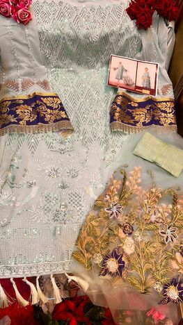 HOOR TEX NAFIZA COLOUR GOLD VOL 5 18008 PAKISTANI GEORGETTE SALWAR KAMEEZ CATALOGUE