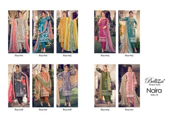 BELLIZA NAIRA VOL 19 UNSTITCHED COTTON DRESS MATERIAL