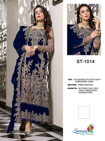 SANIYA TRENDZ ST 1014 SHADES GEORGETTE COLLECTION 2021