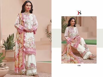 DEEPSY FIRDOUS QUEENS COURT REMIX COTTON EMBROIDERY PAKISTANI SUITS