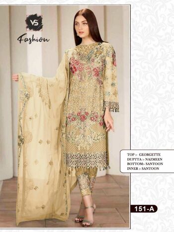 VS FASHION D.NO 151 SERIES PAKISTANI SUITS WHOLESALER SURAT