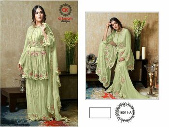 AL KARAM 16011 GEORGETTE PAKISTANI SUITS NEW CATALOGUE