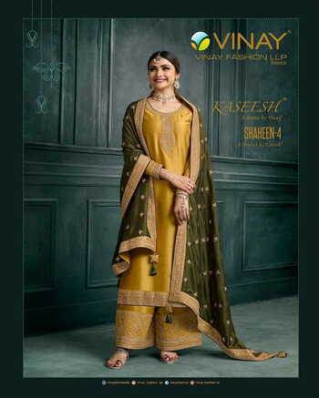 VINAY KASEESH SHAHEEN VOL 4 SILK GEORGETTE EMBROIDERY SUITS CATALOGUE