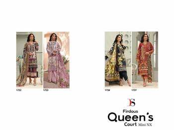 DEEPSY FIRDOUS QUEENS COURT MINI NX PAKISTANI SUITS CATALOGUE