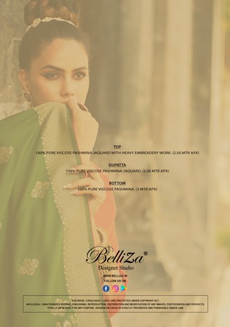 BELLIZA IZHAAR PURE PASHMINA WOOLLEN WINTER SUITS CATALOGUE 