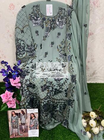 SERENE S 79 FOUX GEORGETTE PAKISTANI SUITS LATEST CATALOGUE