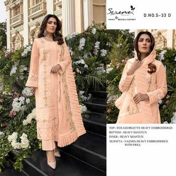 SERENE S 33 A B C D GEORGETTE PAKISTANI SUITS