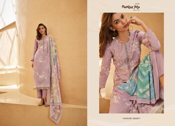 MUMTAZ ARTS KHAAB NX LAWN COTTON DIGITAL PRINT SUITS SUPPLIER SURAT